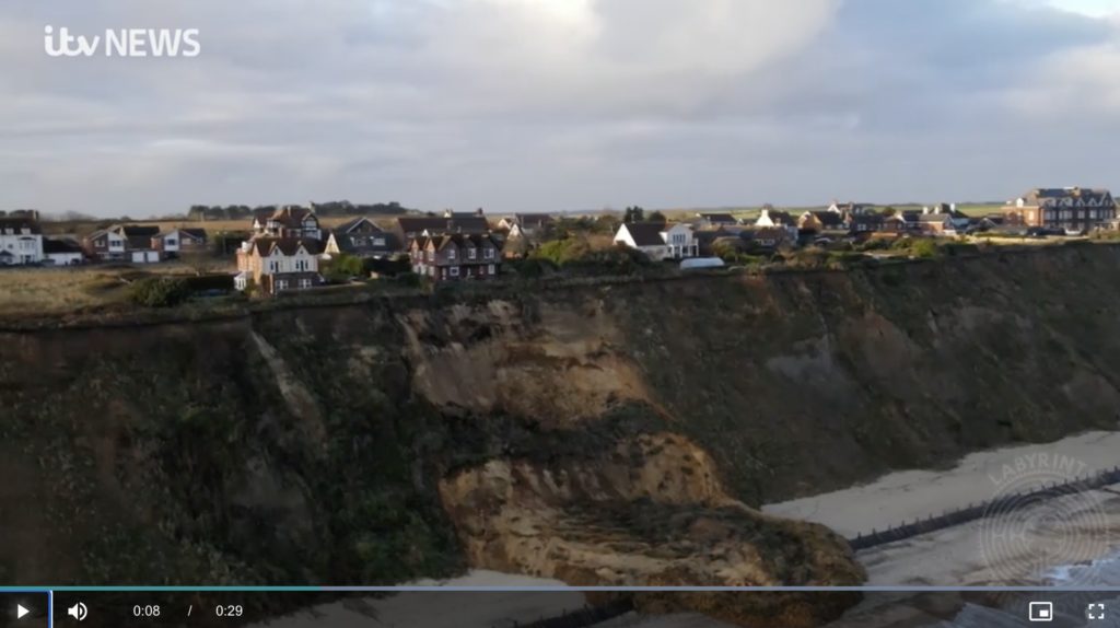 Mundesley cliff collapse: Norfolk coastguard warns after major fall